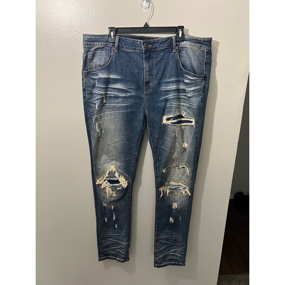 Distressed Denim Jeans